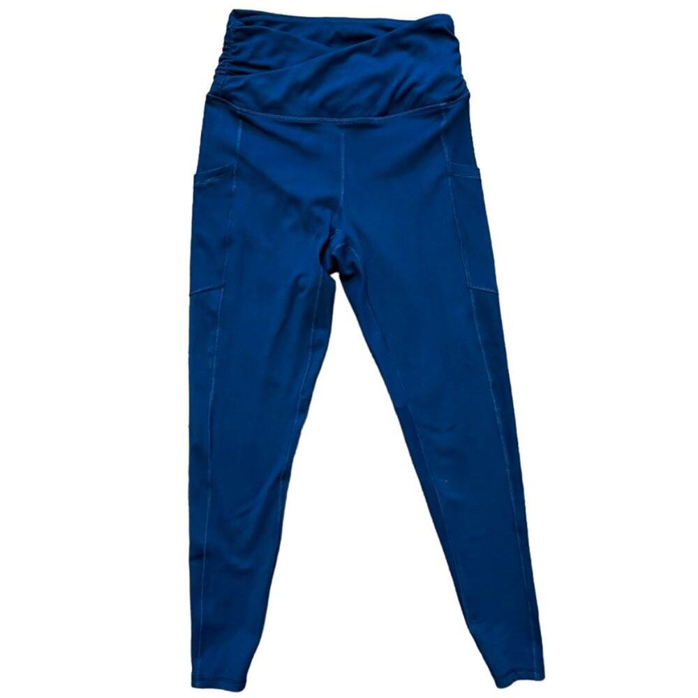 EARTH YOGA Zen Stretch High Waist Side Pocket Pants Leggings in Navy  SZ 4